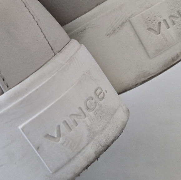 Vince Benfield Leather Platform Sneakers Cafe Au Lait Color Size 38.5 or US 8 - Picture 7 of 15